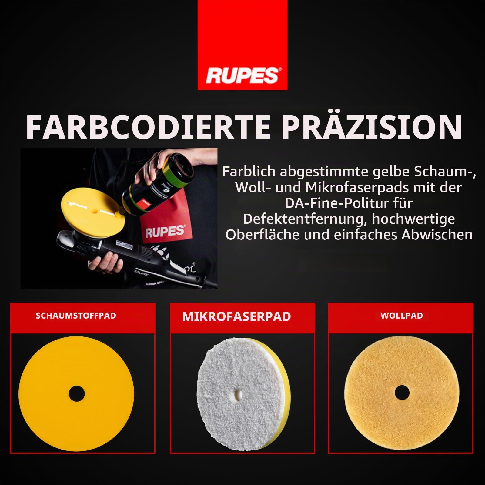 Rupes UHS Polierpaste/Auto Politur | 1L | Für kratzfeste Keramiklacke, Hochglanzverstärker, Silikonfrei