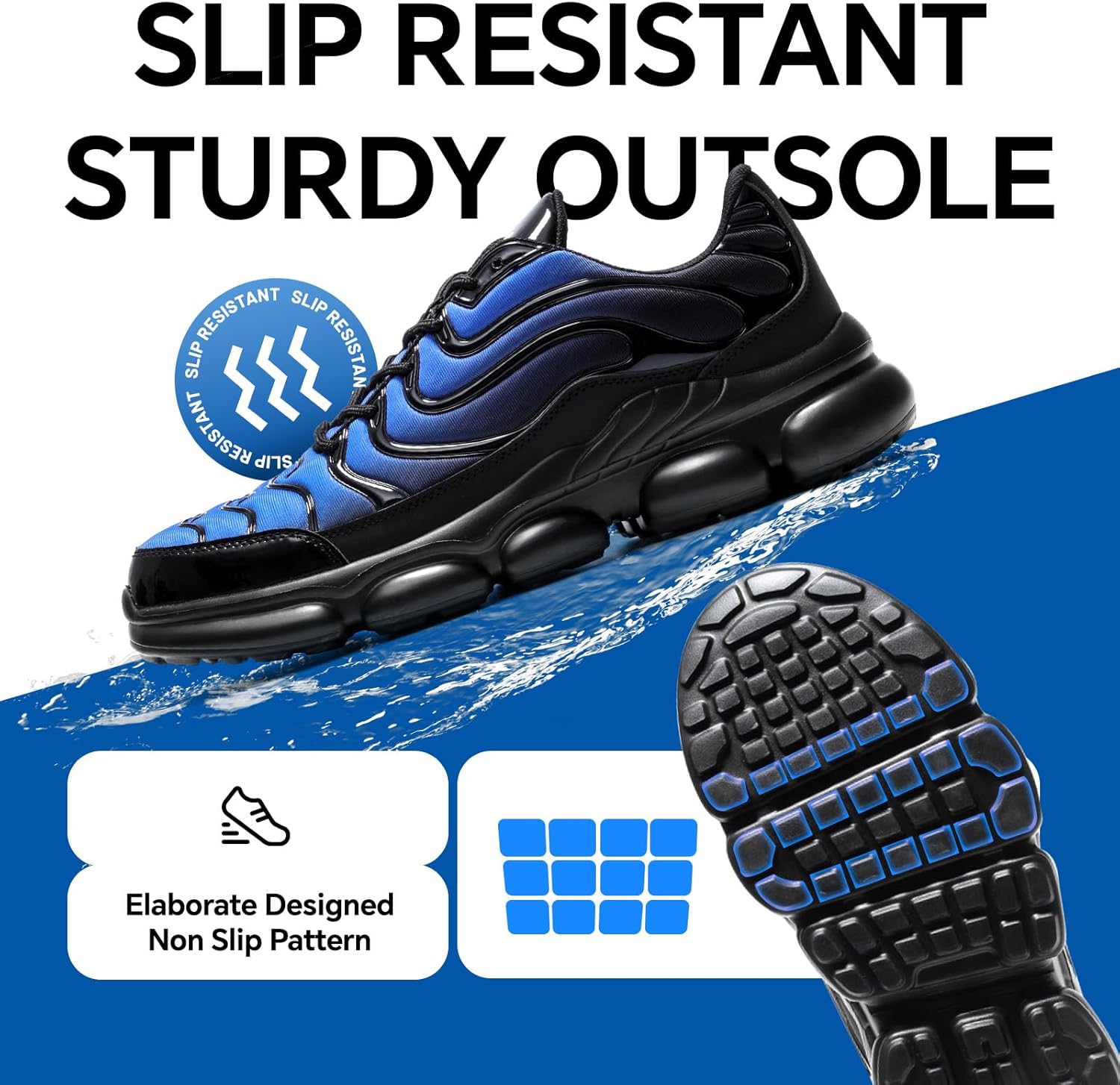 Steel Toe Shoes for Men Women Comfortable Lightweight Work Sneakers for Men Composite Toe Safety Sneakers Men's Slip Resistant Indestructable Construction Safety Shoes - Image 5