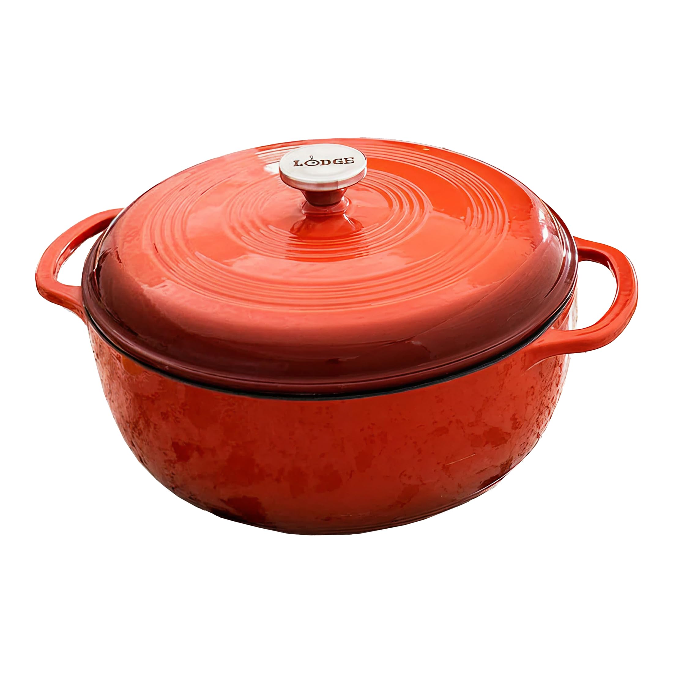 Lodge Essential Enamel Cast Iron Dutch Oven, 7.5 Quart, Caribbean Blue — Amazon image 10