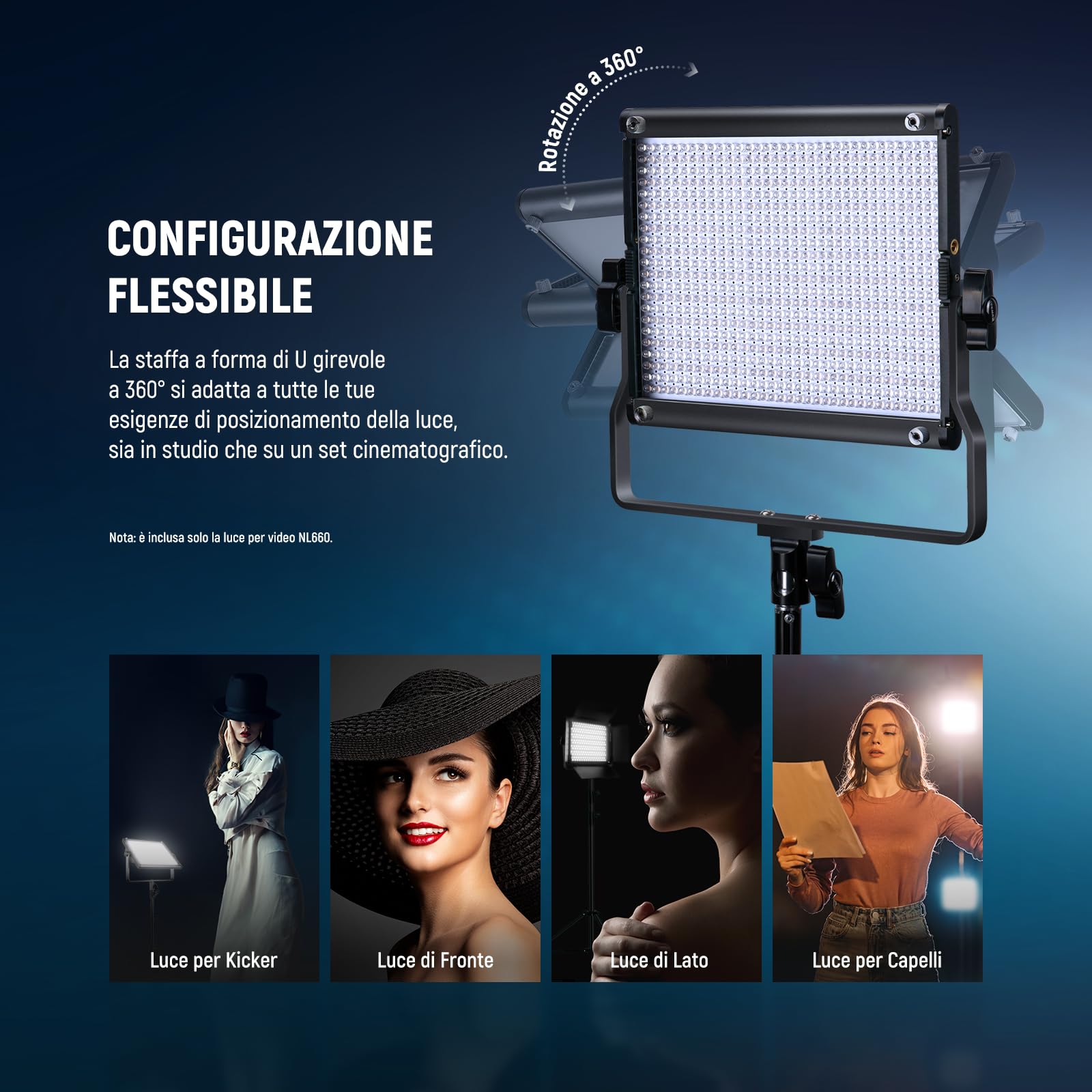 NEEWER 660 Pannello Luce LED Fotografia Kit d’Illuminazione:Luci Video Bicolore Dimmerabile 3200-5600K CRI 96+ & 190cm Cavalletto, Faretto LED Fotografico per Riprese Video e Foto Studio