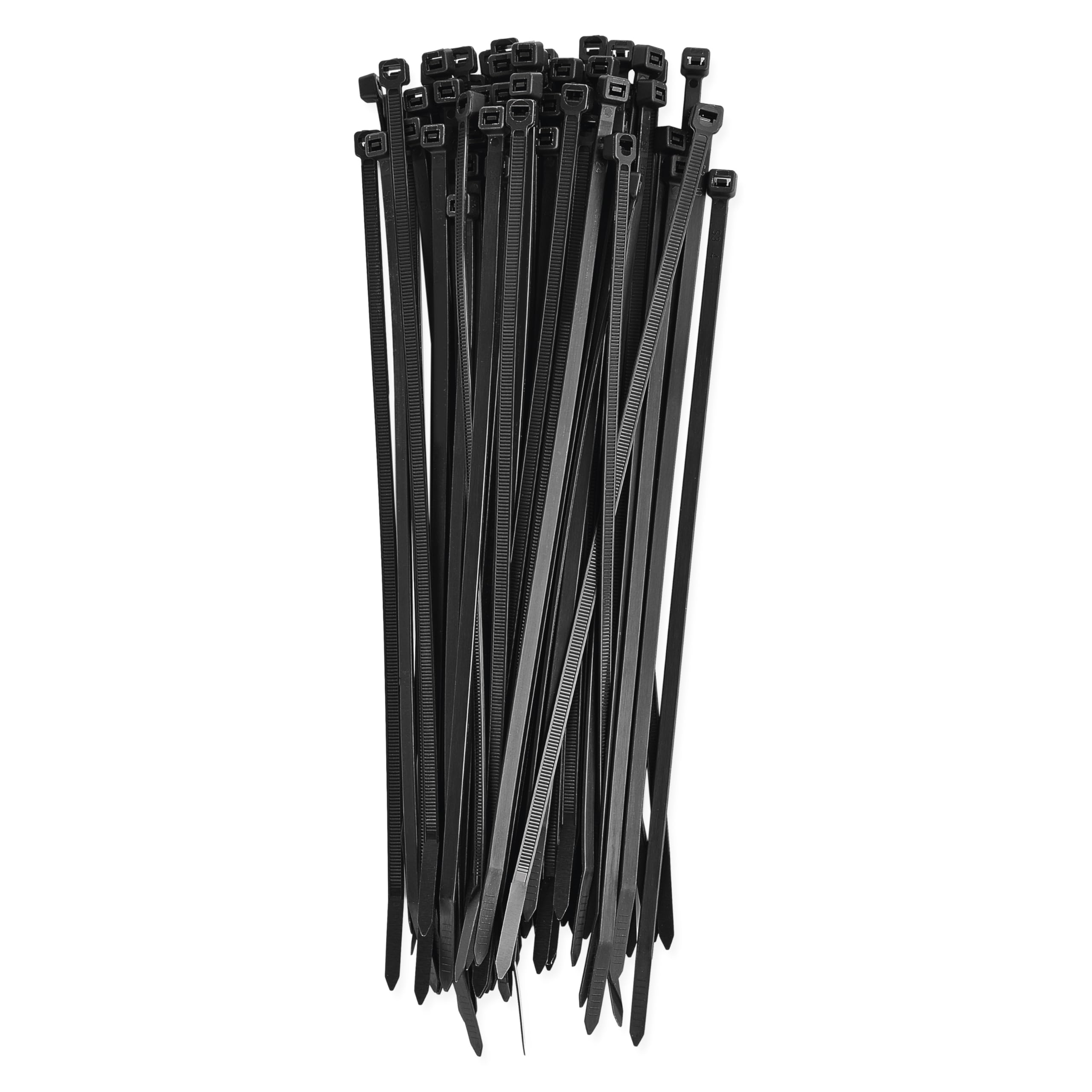 EMOS - Pack of 100 Nylon PA66 Cable Ties for Outdoor Use, 250 x 4.8 mm - for max. Ø 6.5 cm Cable Bundle - Durable Cable Management Self-Locking for Garden, Household and Workshop - Black
