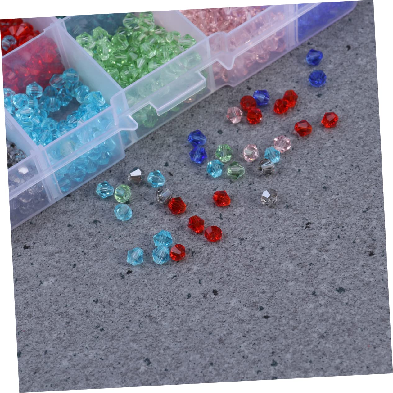 LALAFINA 3000pezzi Perline Di Rhombus Colorate Per Creazione Gioielli Con Scatola Contenitore Per Bracciali e Collane