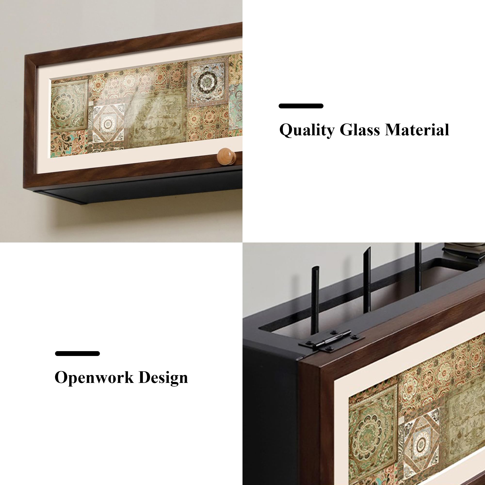 Scatola portaoggetti in legno per router WiFi, mensola decorativa da parete per modem, organizer per la gestione dei cavi per casa e ufficio, design rustico,