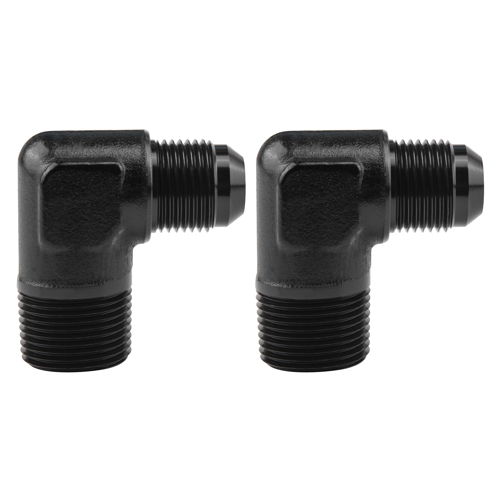 EVIL ENERGY 10AN to 3/4" NPT Male 90 Degree Fitting Adapter Aluminum 2PCS