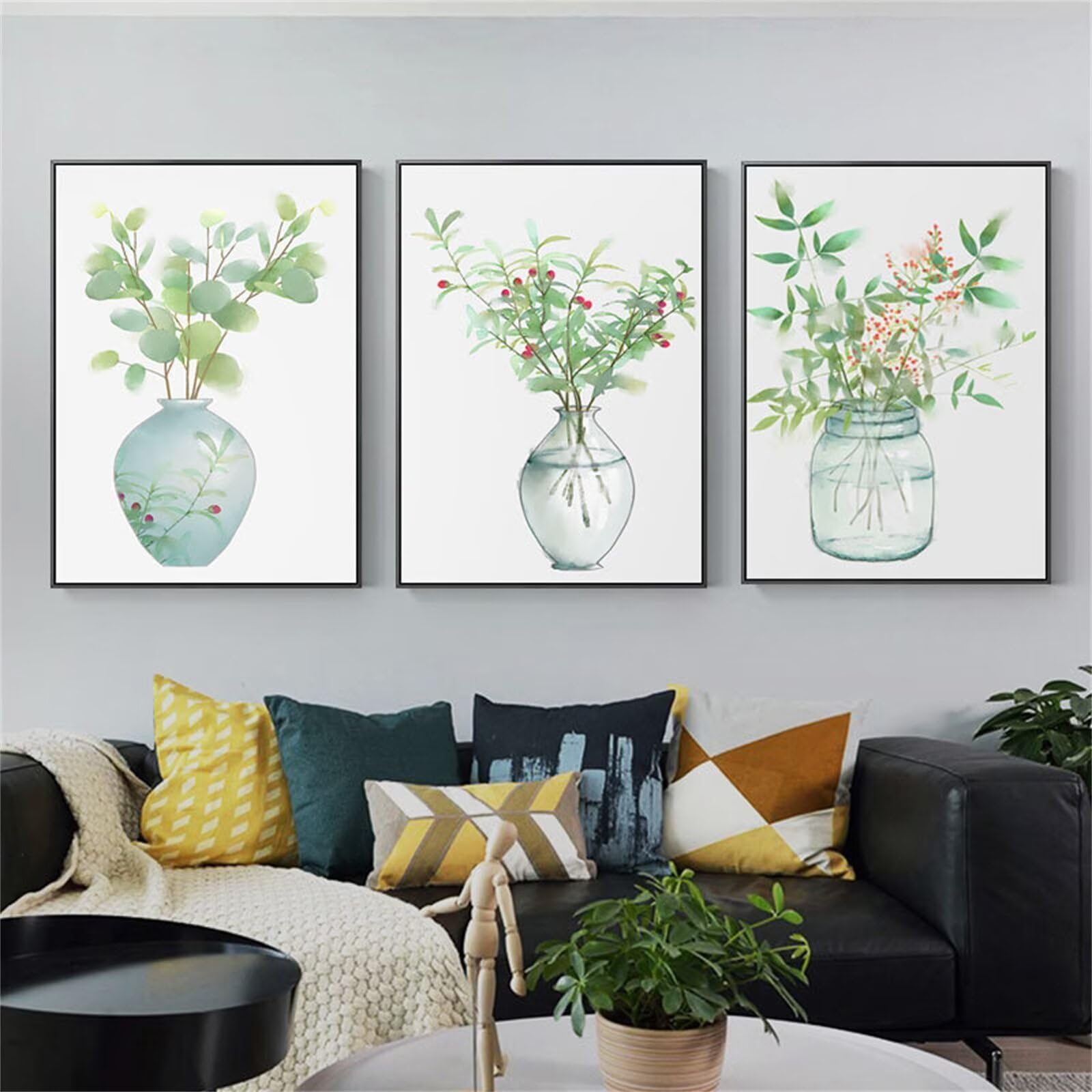Kit broderie painting diamant enfants 5D et adultes, mosaïque strass point de croix avec vase bleu