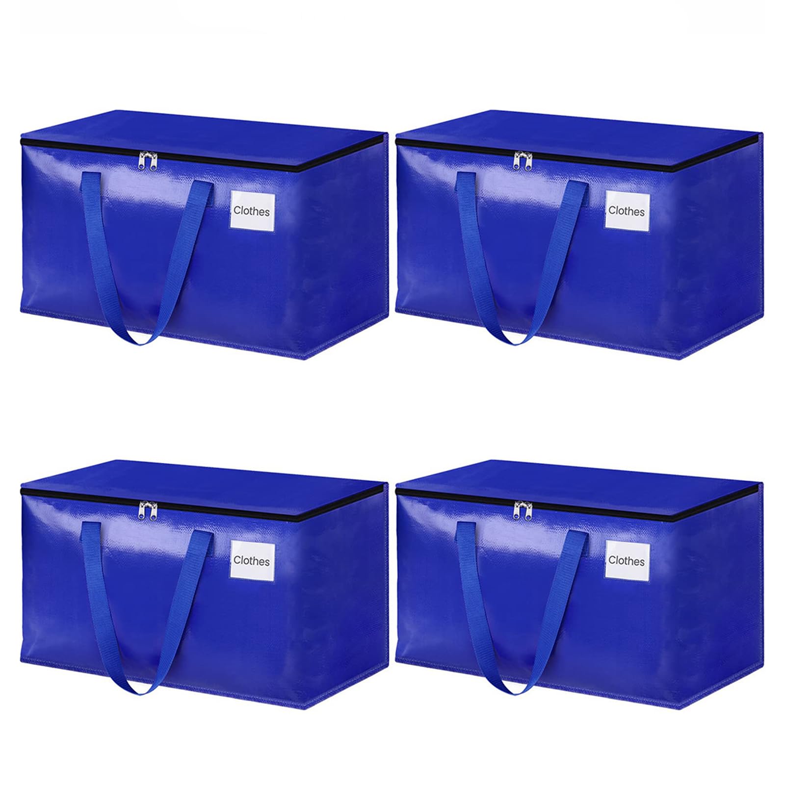 4 sacchetti grandi da 92 l, con chiusura lampo, borsa impermeabile per trasloco, copriletti, vestiti, biancheria da letto, pieghevoli per spostamenti