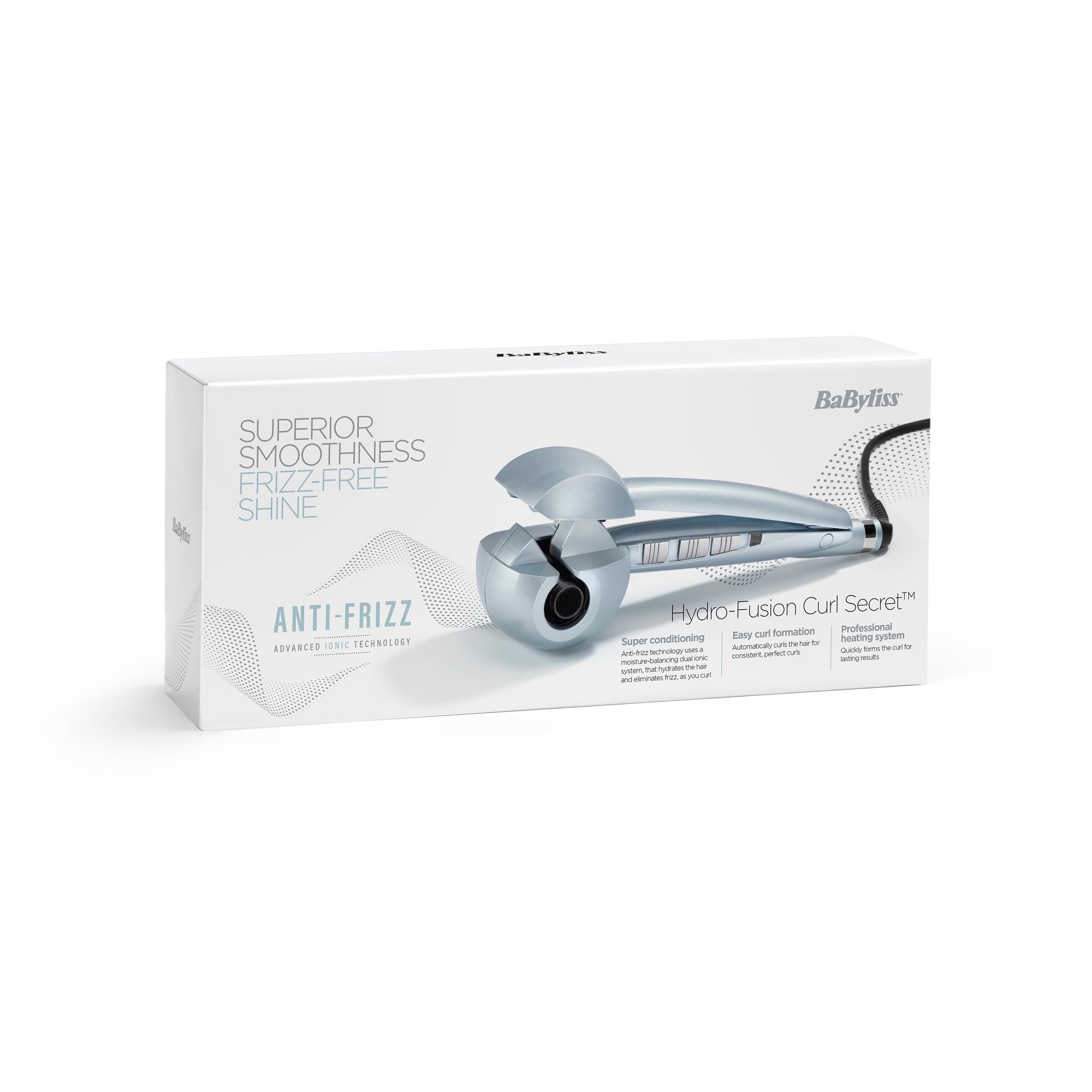 BaByliss - C1700E - Boucleur automatique Curl Secret Hydro-Fusion -Pour des boucles définies sans effort – Fonction ionique anti-frizz – 3 sens de rotation – Tous types de cheveux
