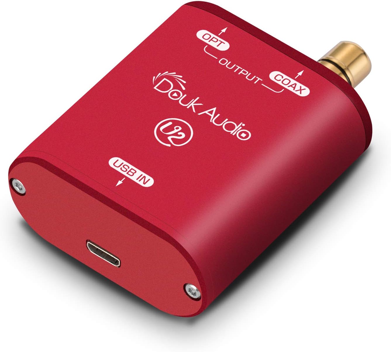 Nobsound Douk Audio U2 USB Converter XMOS XU208 Digital Interface TOSLINK Coaxial DOP SPDIF Adapter DSD64 PCM192Khz (Red)