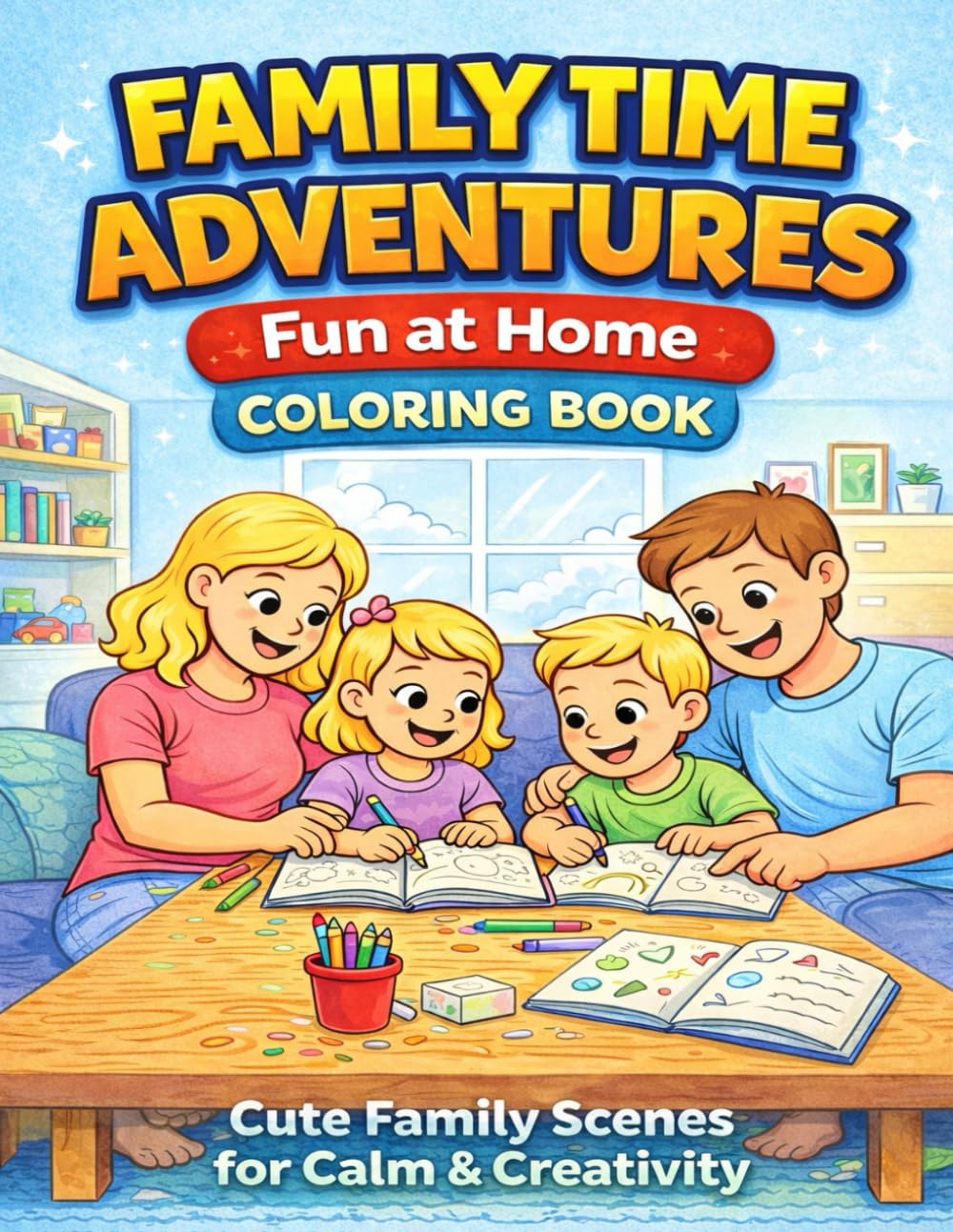 Family Time Adventures Vol.1: Fun at Home: Cozy Home Activities Coloring Book for Kids