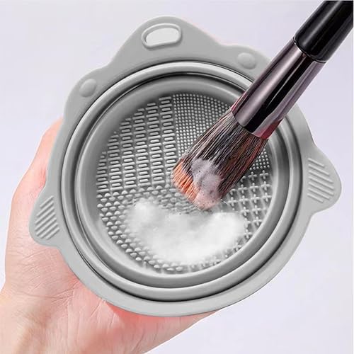 Miniatura 2 de Tapete de limpieza de brochas de maquillaje, cepillo de limpieza de maquillaje de silicona, herramienta de lavado portátil, limpiador de brochas