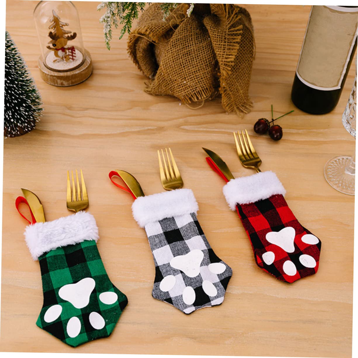 MAGICLULU 15pezzi Forma per Natale Sacchetti per e Decorazioni Natalizie per Feste per Tavole Festa e Decorazioni Natale