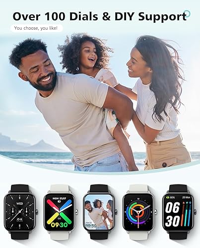 Miniatura 6 de Reloj inteligente para hombres y mujeres con Alexa, llamadas y texto Bluetooth, reloj inteligente de 1.8 pulgadas, monitor de sueño SpO2 de