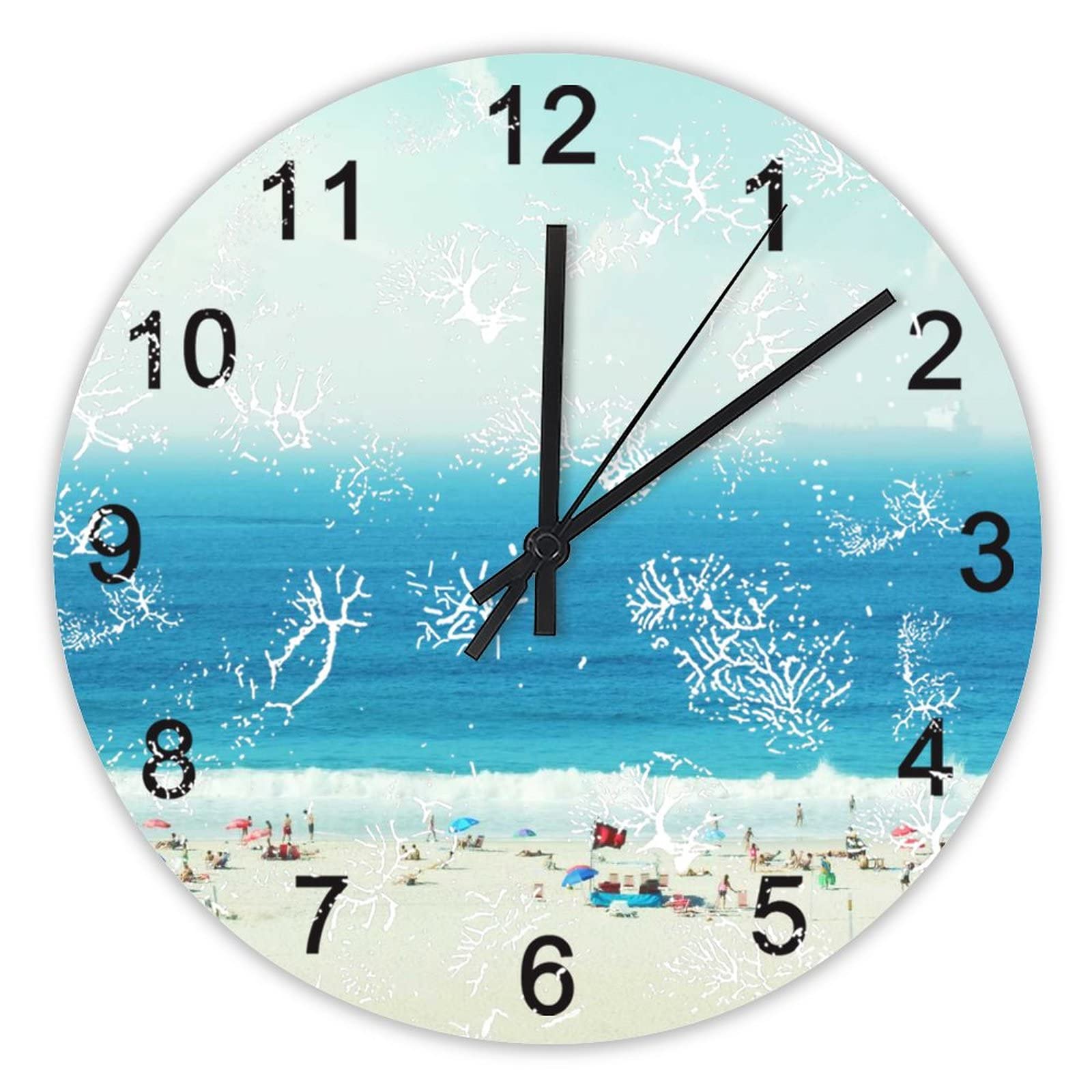 Horloge murale silencieuse 40 cm pour décoration de la maison et grand cadran de cuisine