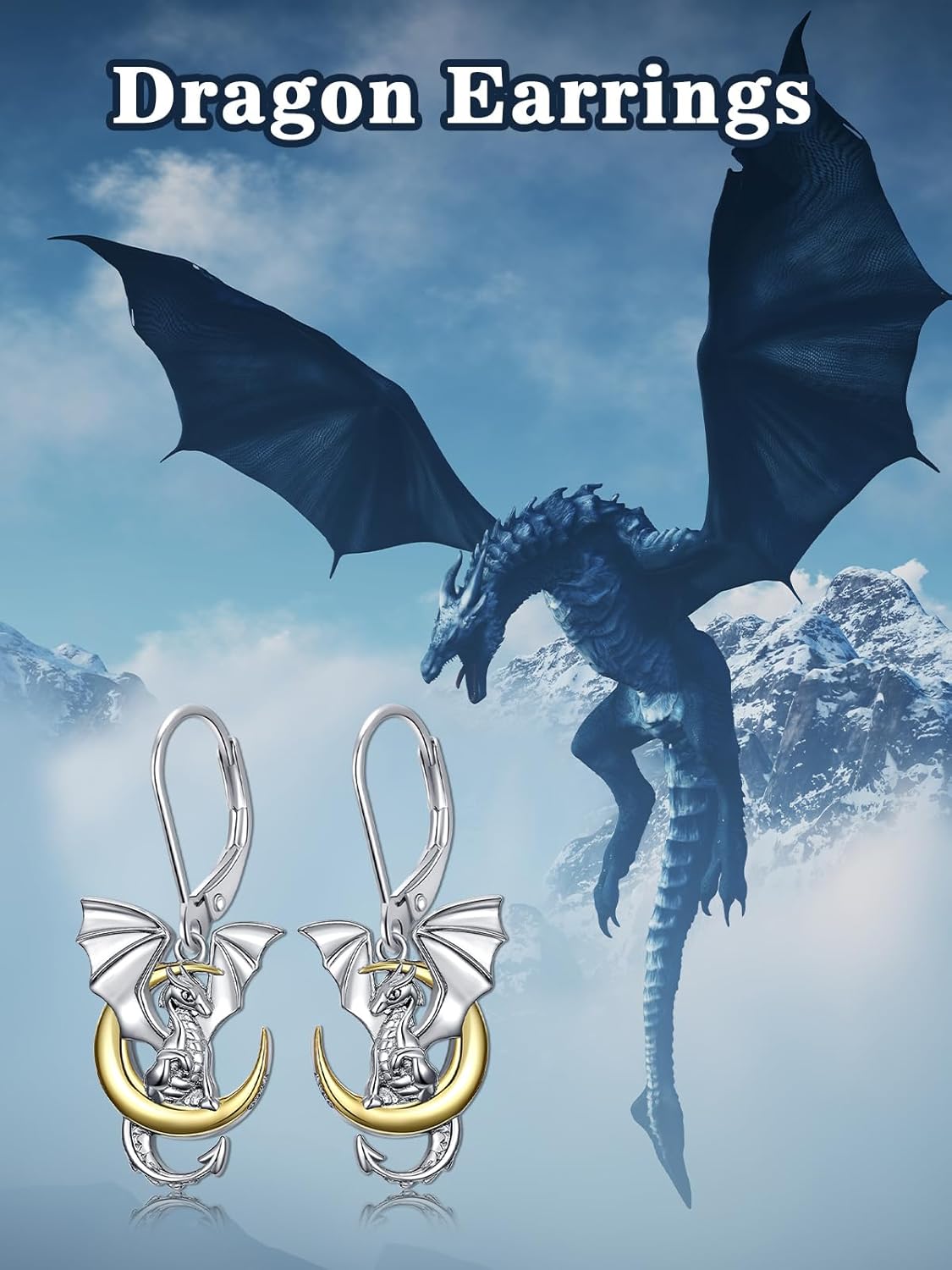 Dragon Earrings 925 Sterling Silver Dragon Dangle Earring Dragon Jewelry for Women Daughter - Image 6