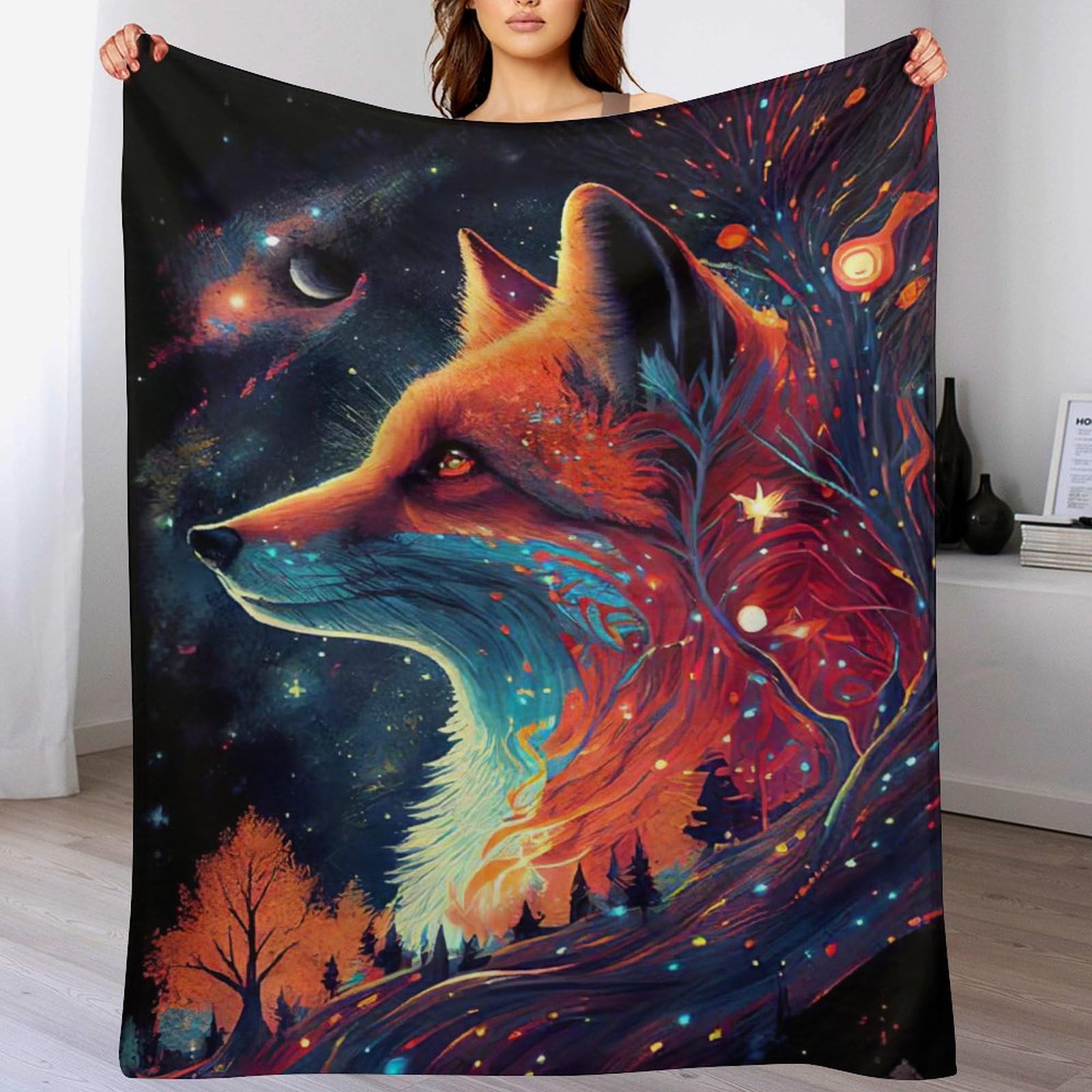 Couverture en polaire flannel 140x180 cm légère pour lit et canapé