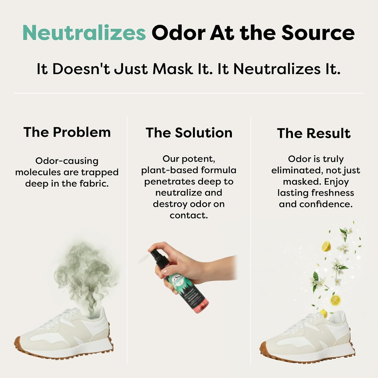 Lumi Outdoors Natural Shoe Deodorizer Spray (700+ Sprays) - Extra Strength Shoe Odor Eliminator for Smelly Shoes & Foot Odor - Replaces Shoe Balls & Inserts - Eucalyptus Lemongrass - Image 4