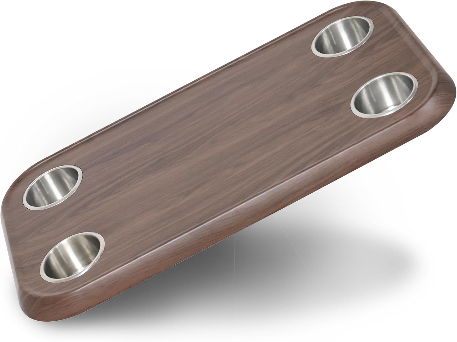 Black Walnut Easy-to-Install RV Table Top - Secure Fit, Compact Rectangular Tabletop with Universal Mounting Plate - Tabletop Made from UV-Resistant ABS - Includes Screws & Plate - Comes in 6 Colors