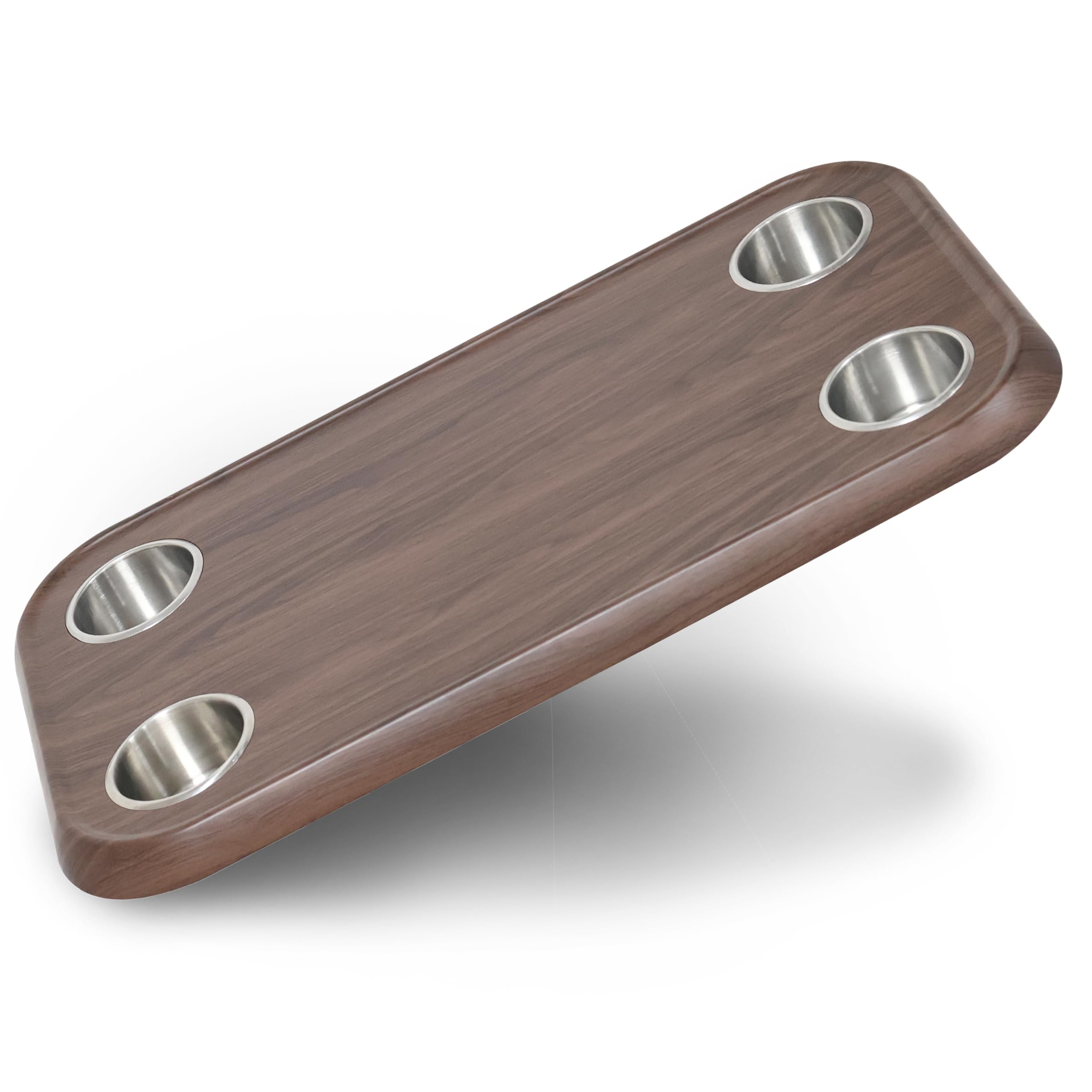 Black Walnut Easy-to-Install RV Table Top - Secure Fit, Compact Rectangular Tabletop with Universal Mounting Plate - Tabletop Made from UV-Resistant