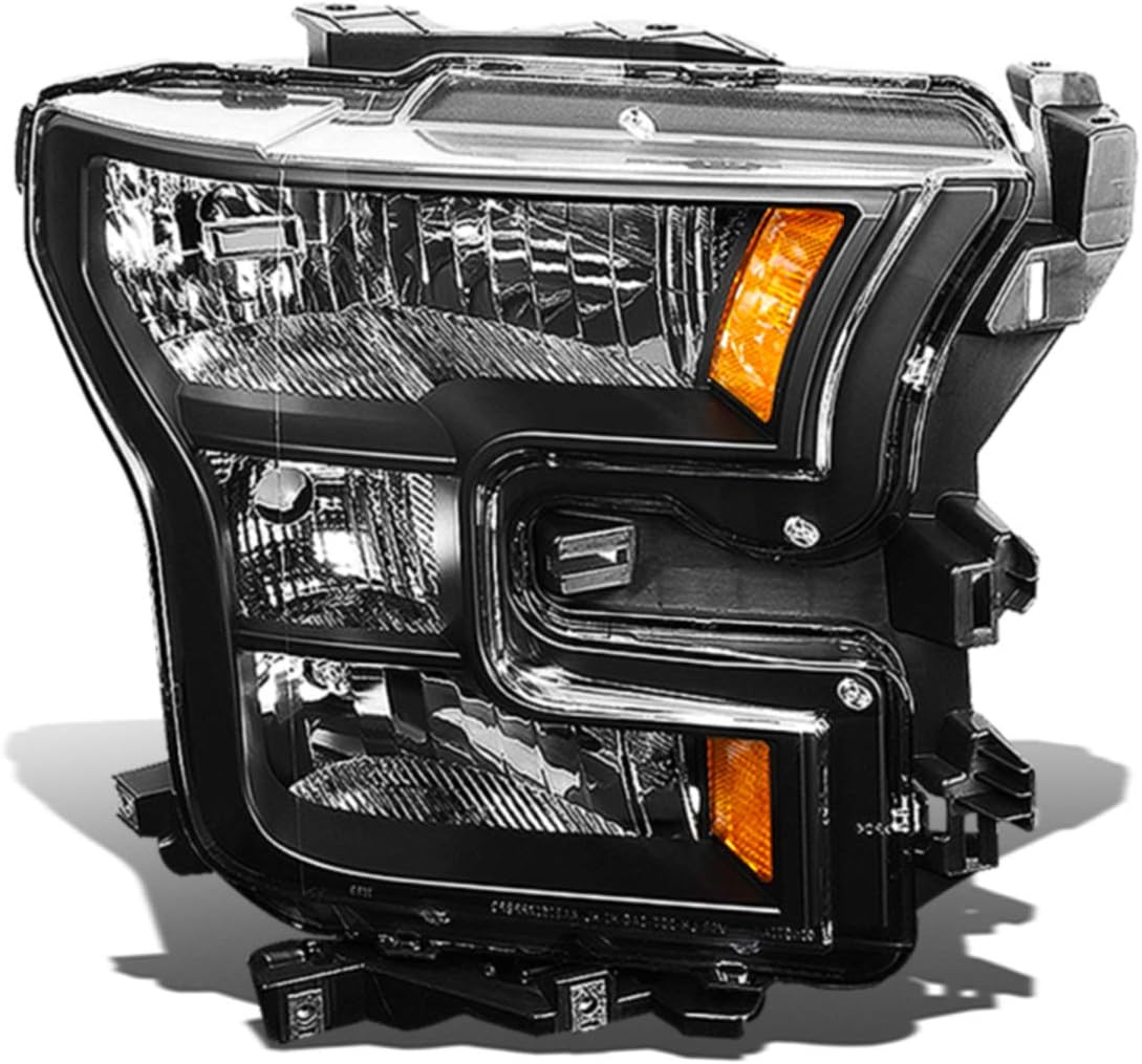DNA MOTORING Factory Style Passenger/Right Side Headlight Lamp Assembly Replacement Compitable with 15-17 FORD F-150, OEM-HL-0042-R