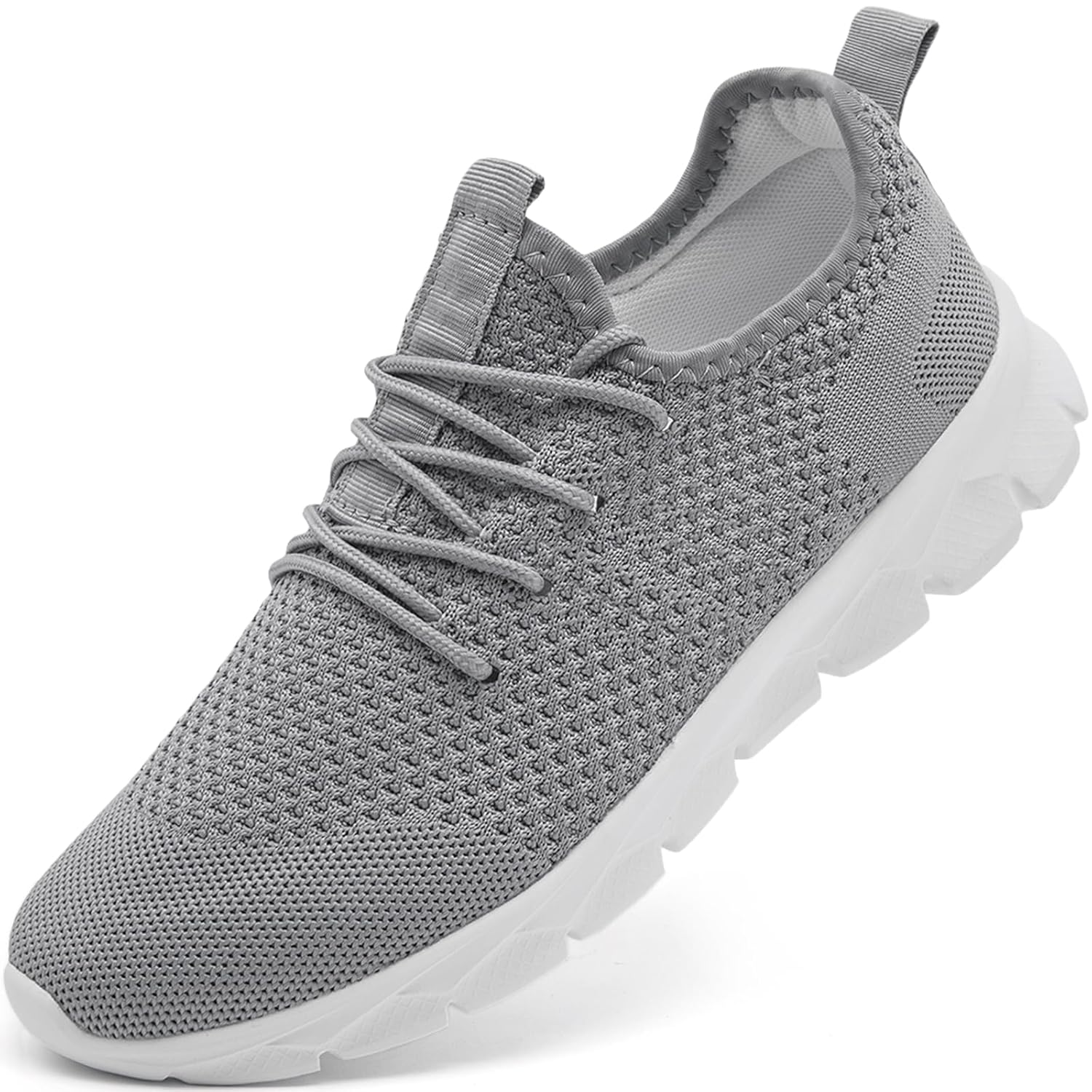 Mens Running Shoes Fashion Sneakers Tennis Walking Lightweight Athletic Gym Workout Shoes Grey Mens Size 6 5