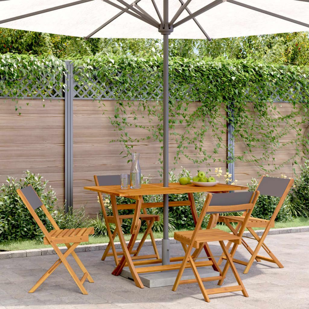 Chaises de jardin pliantes stables gain de place lot de 4 en bois et toile suspendue
