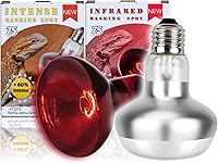 ReptiKing 2 Pack 75W Reptile Heat Lamp Bulbs - Intense UVA Infrared Basking Lights for Bearded Dragons, Lizards, Geckos