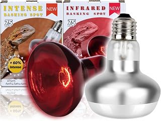 ReptiKing 2 Pack 75W Reptile Heat Lamp Bulbs - Intense UVA Infrared Basking Lights for Bearded Dragons, Lizards, Geckos