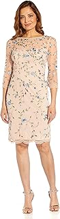 Women's Bead Embroidery Sheath Dress
