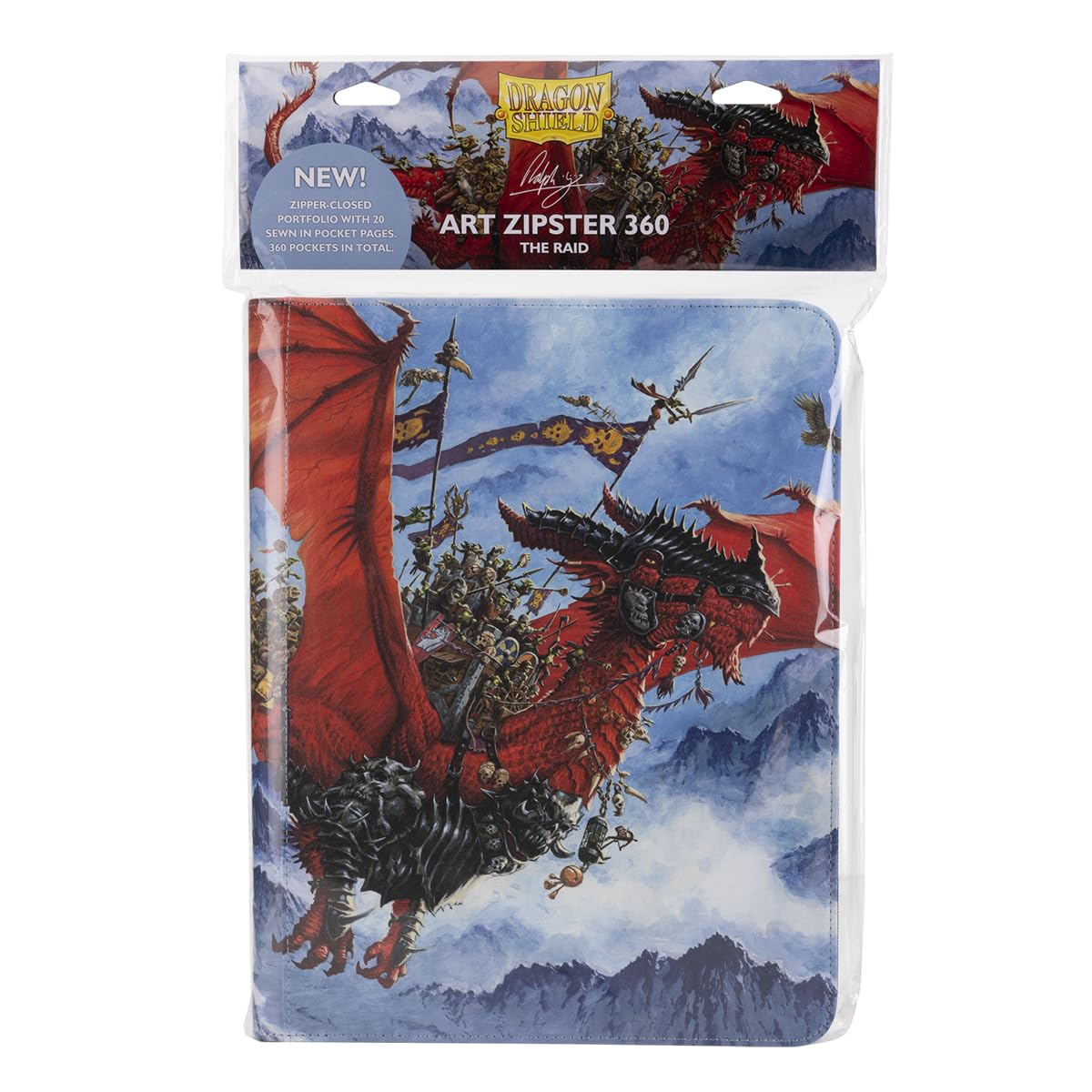 Dragon Shield Serie Signature - Art Zipster 360 | 20 pagine fisse, raccoglitore per carte da collezione da 360 tasche, album compatibile con Pokemon, One Piece & Magic The Gathering | The Raid