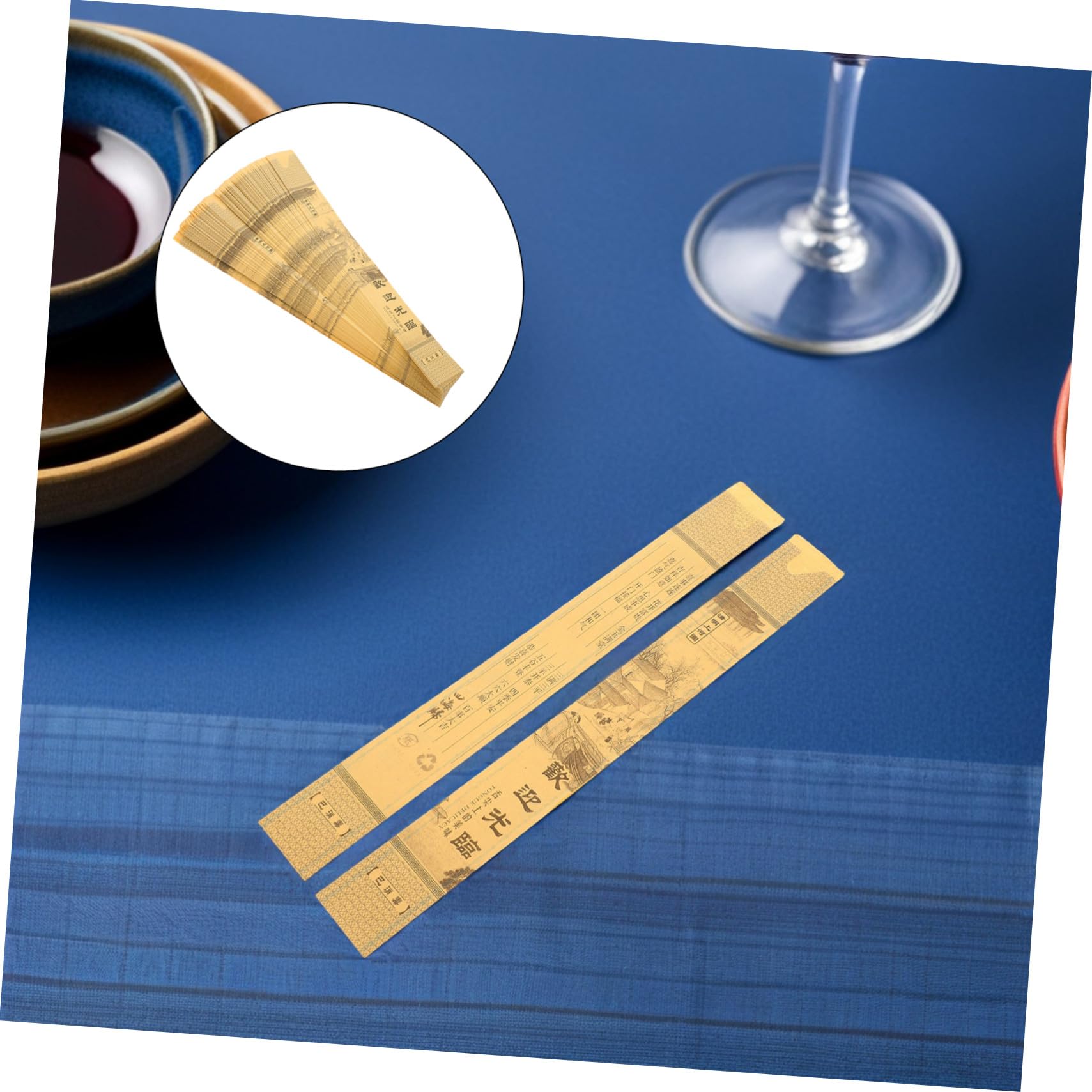 Amosfun Lot De 1 000 Pochettes en Papier pour Baguettes Style Japonais pour Couverts Fournitures De Cuisine Et De Restaurant