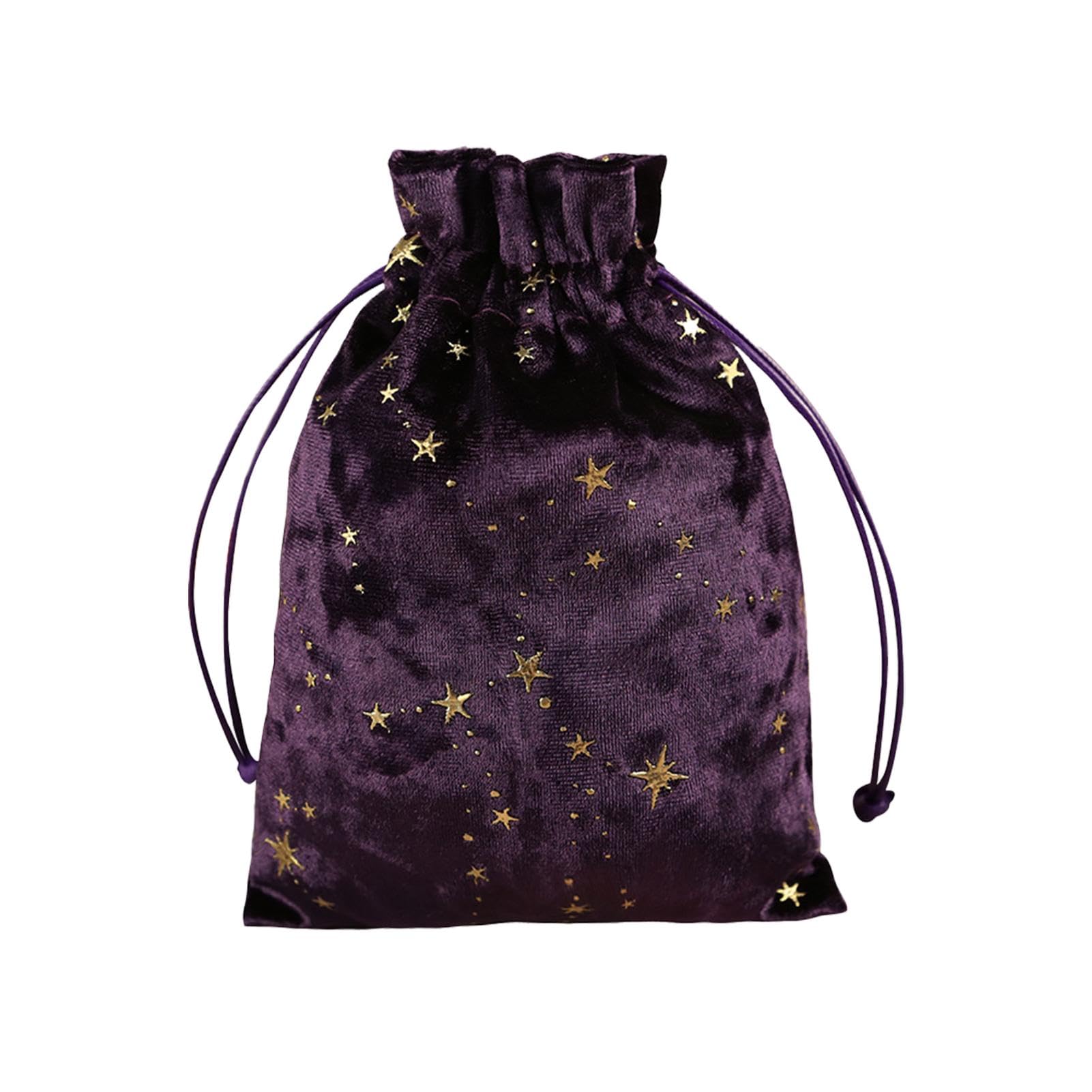 FANGZ Velvet Tarot Bag - Velvet Pouch for Oracle Cards - Velvet Storage Bag, Exquisite Tarot & Dice Bag, Multifunctional Oracle Cards Bags for Tarot Enthusiasts