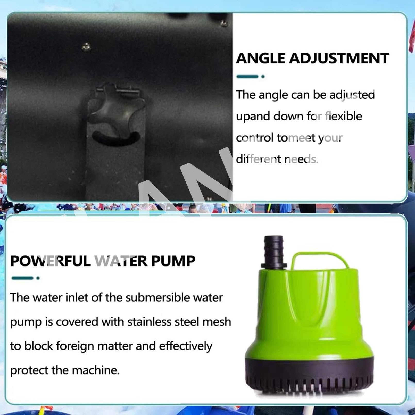 Pistolet pianowy o dużej mocy 1000 W, wydajność produkcji piany 20 m³/min, zasięg 6-10 m, pistolet do baniek mydlanych na letnie imprezy przy basenie, imprezy dla dzieci, efekty sceniczne