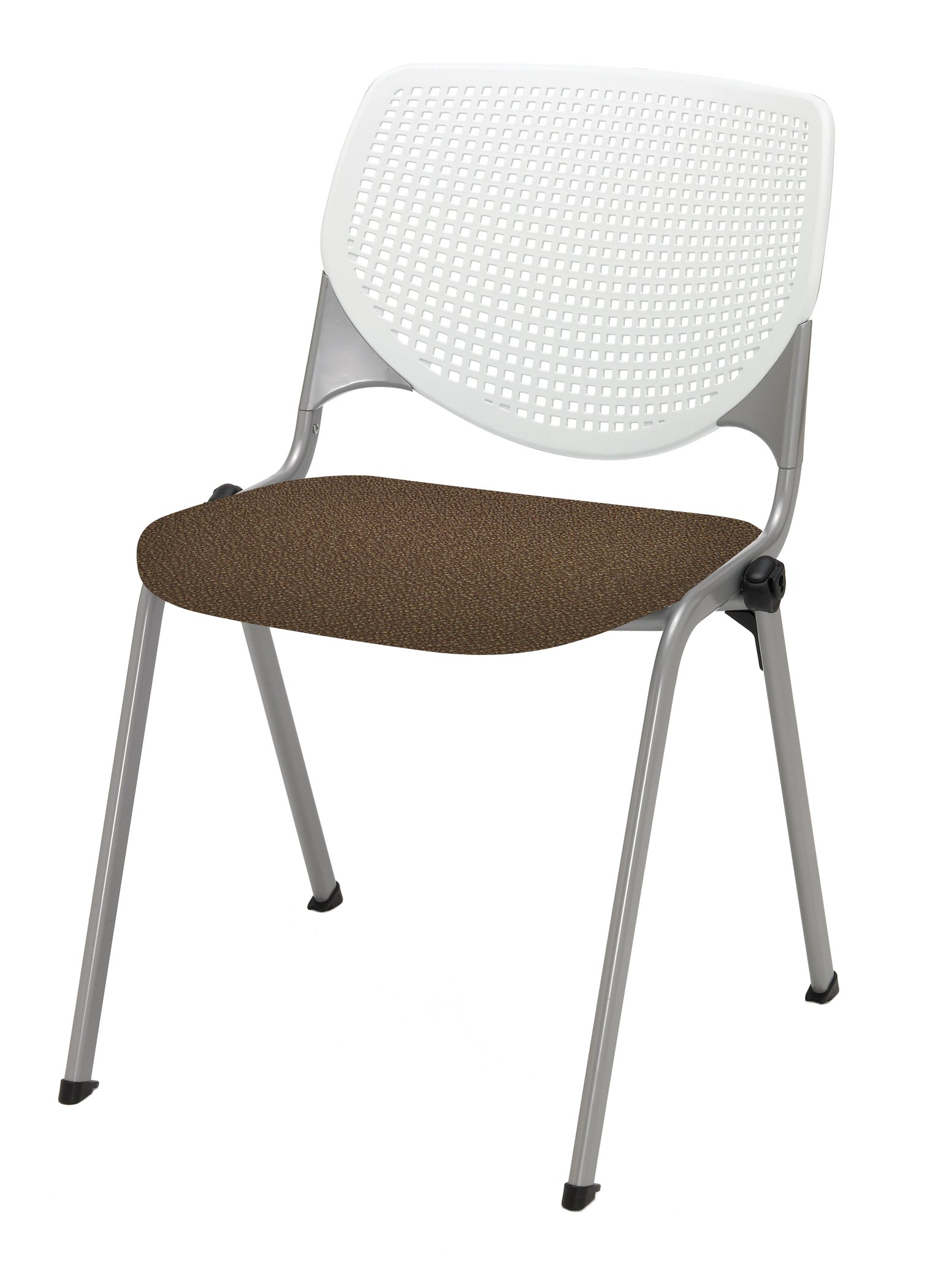 KOOL Poly Stack Chair with Perforated Back, Fudge