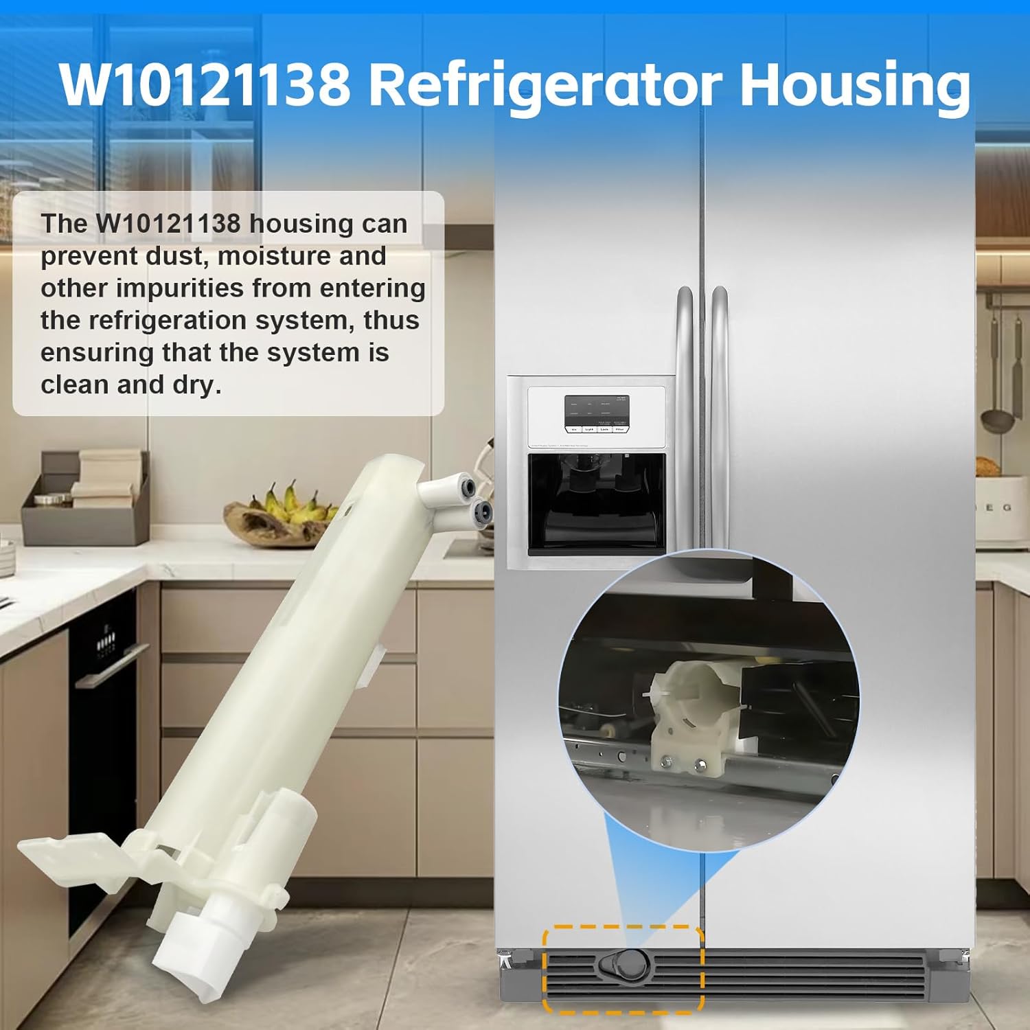 W10121138 WPW10121138 Housing Compatible with Whirlpool Kenmore Refrigerator replacement parts Replaces for 2260507 226051 Model