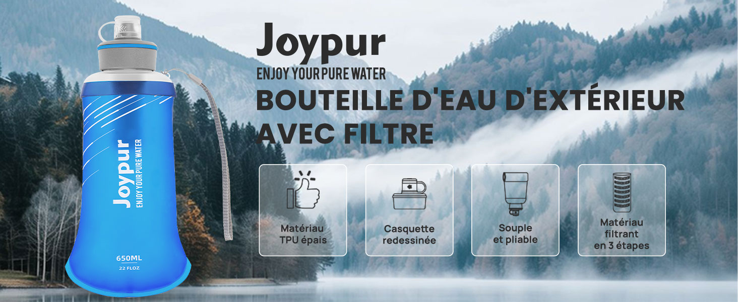 Cartouche Filtrante Joypur Pour Filtre à Eau De Camping – UF (Ultrafiltration), Précision 0,01µm, Élimine 99,9999% Des Impuretés, Améliore Le Goût – Modèle K8189