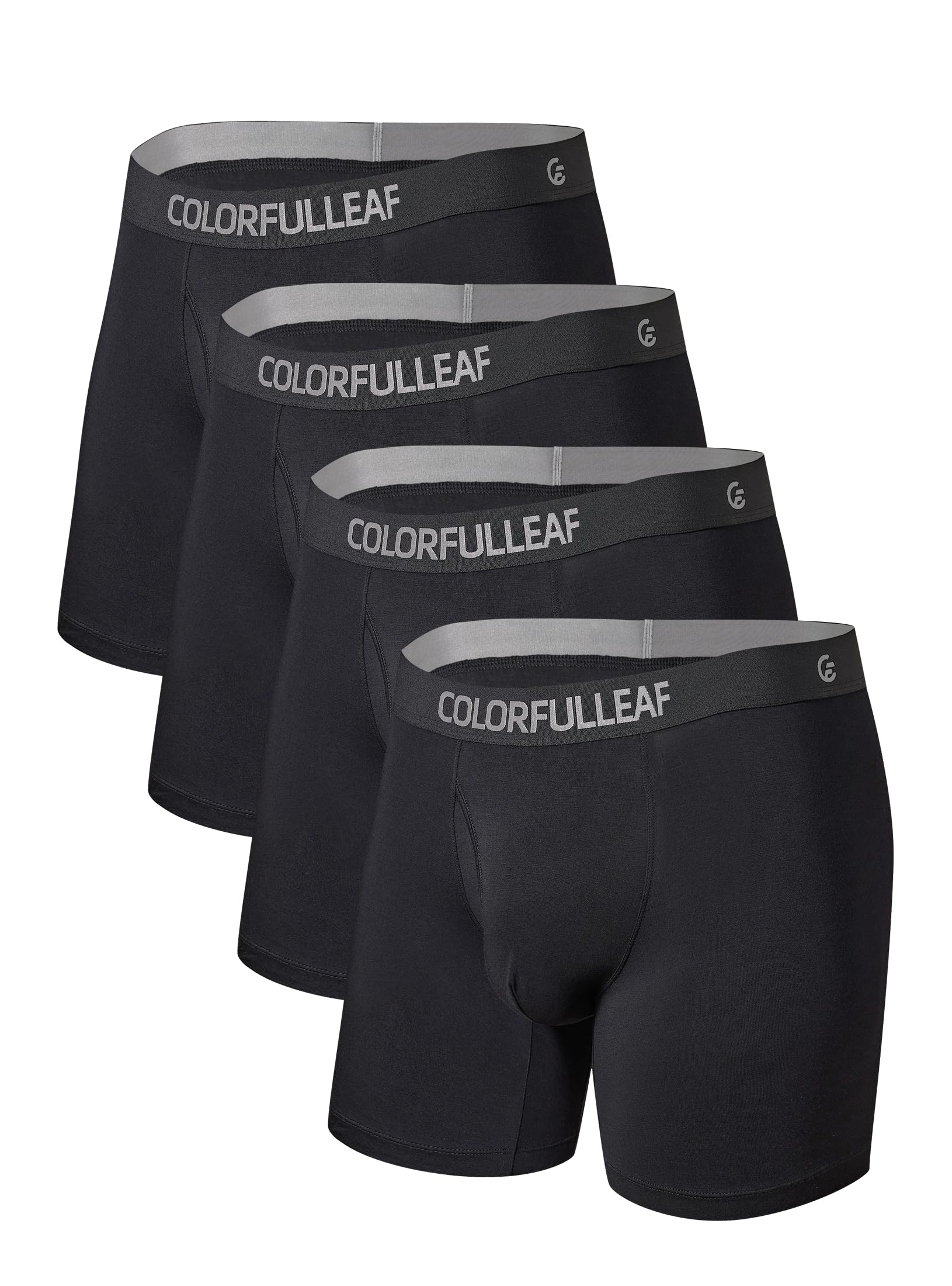 colorfulleaf Men's Boxer Briefs Underwea Soft Rayon Made From Bamboo Boxer Briefs for Men with 3-D Pouch Open Fly-picture-48