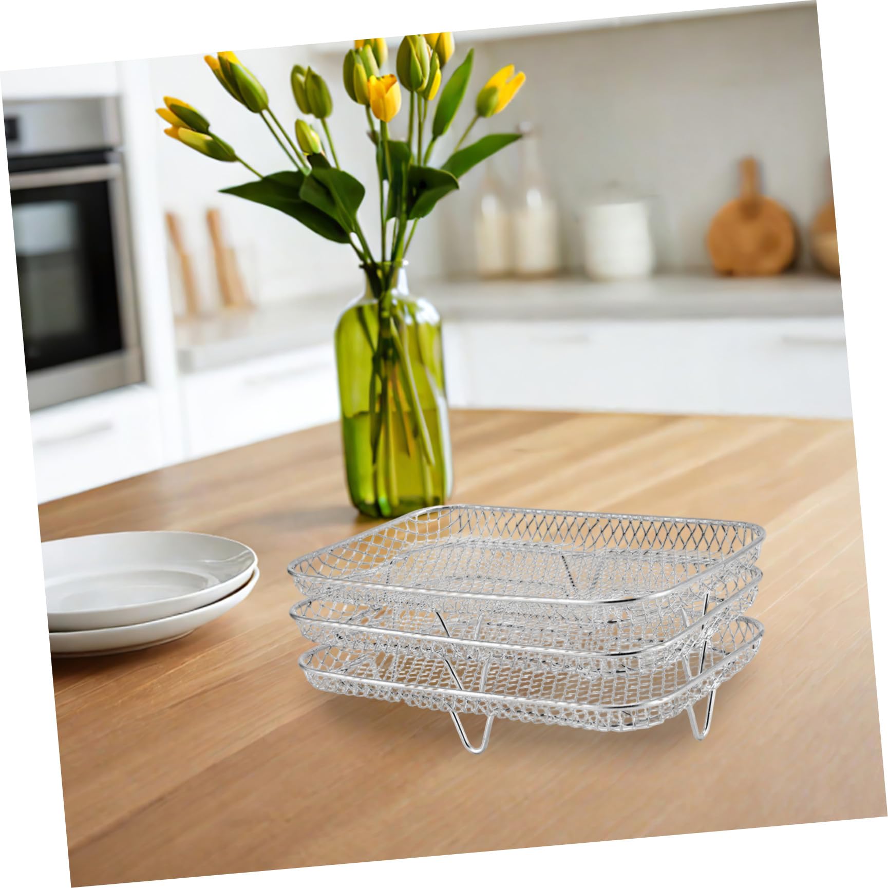 Accessorio per Friggitrice ad Aria a 3 Livelli in Acciaio Inox