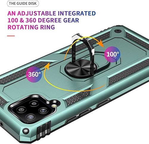 Miniatura 9 de Funda para Samsung A42 5G, Galaxy A42 5G, con protector de pantalla, grado militar 16 pies, funda protectora probada contra caídas con soporte