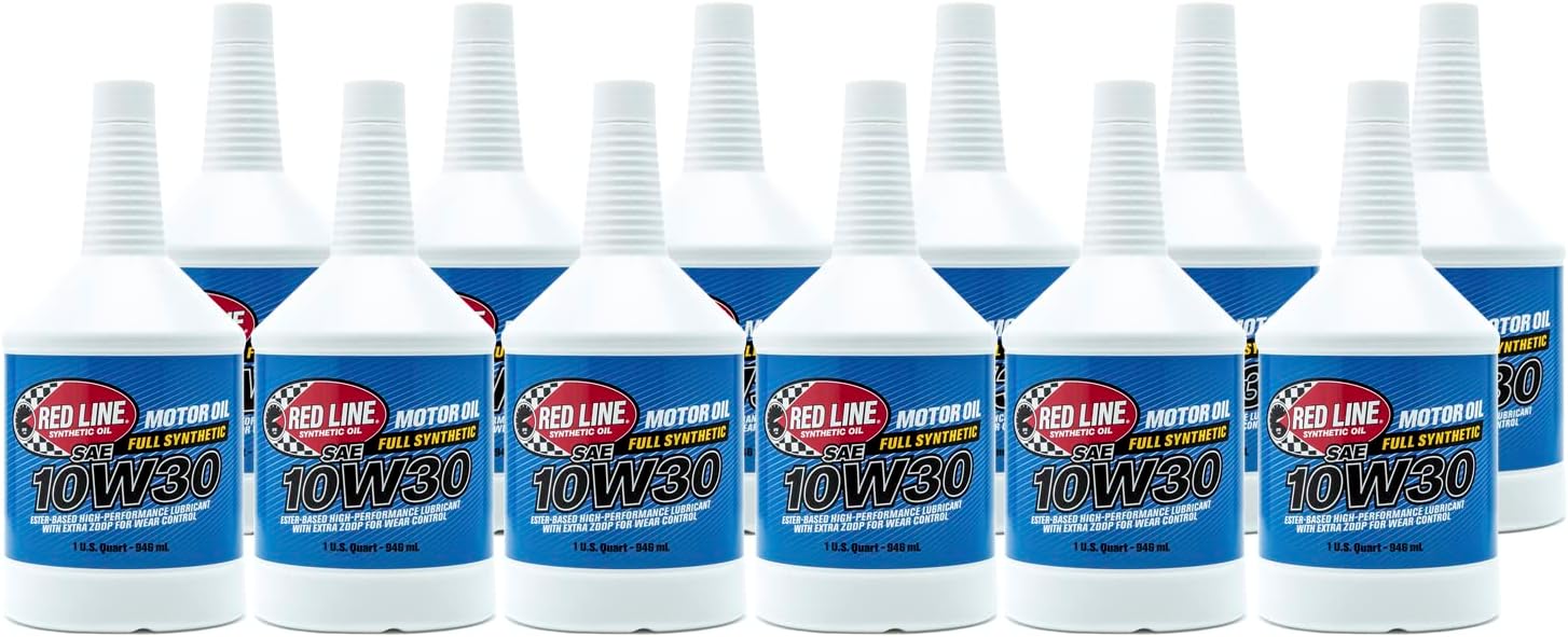 Red Line 11304 SAE 10W30 Fully Synthetic Motor Oil - 1 Quart (12 Pack)