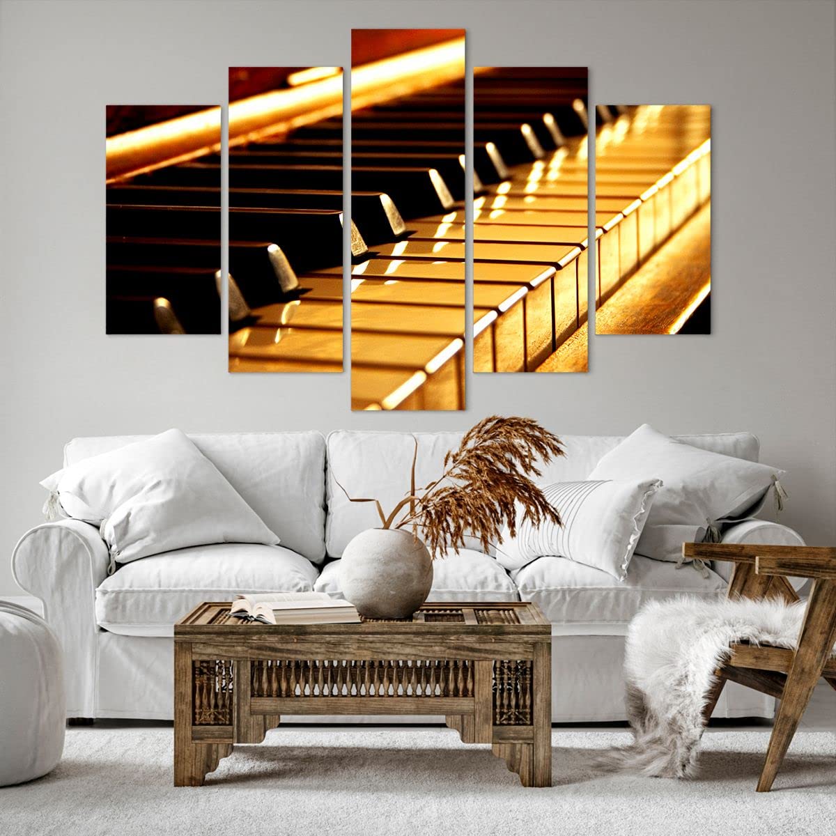 ARTTOR Leinwandbild 150x100cm Wandbild Musik - 2200 | Klavier Konzert Mehrteilige Groß XXL Wanddekoration Wohnzimmer Schlafzimmer Wanddeko Wand Kunstdruck Wandkunst ARTTOR