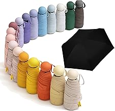 NIKAVI Ultra-Compact Mini Umbrella With Pouch – UPF 50+ Sun & Rain Protection, Lightweight 6-Rib Wind-Resistant Pocket Umbrella for Purse & Travel