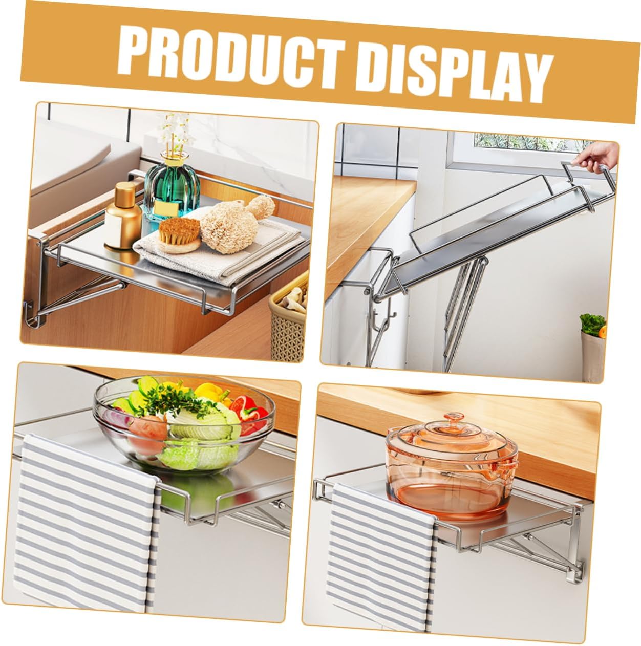 The Door Shelf Cabinet Door Organizer Kitchen Storage Rack Simple Elegant Space-saving