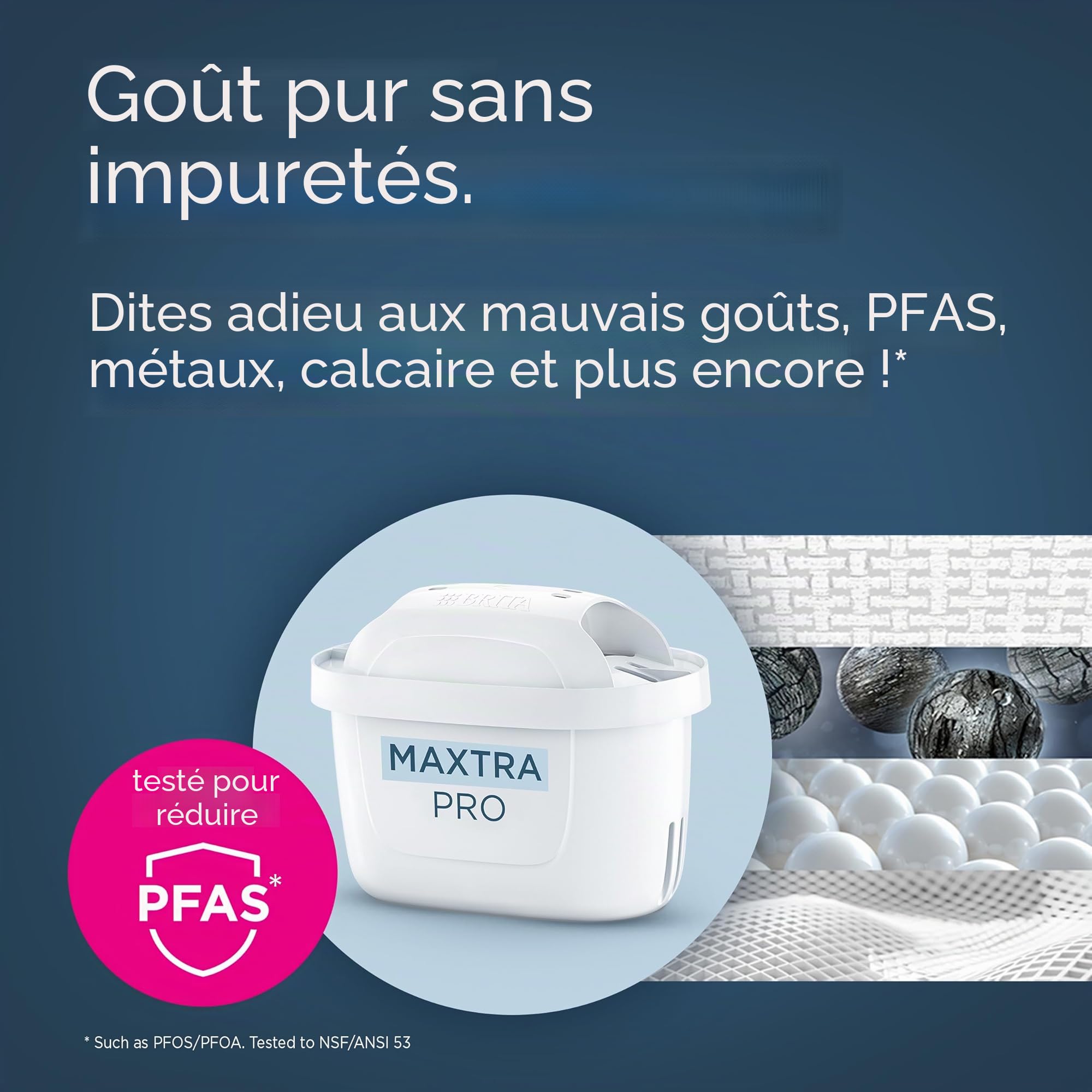 BRITA Maxtra Pro Lot de 6 cartouches de filtre tout-en-un – Recharge originale réduisant les impuretés, le chlore, les pesticides et le calcaire pour l'eau du robinet avec un meilleur goût