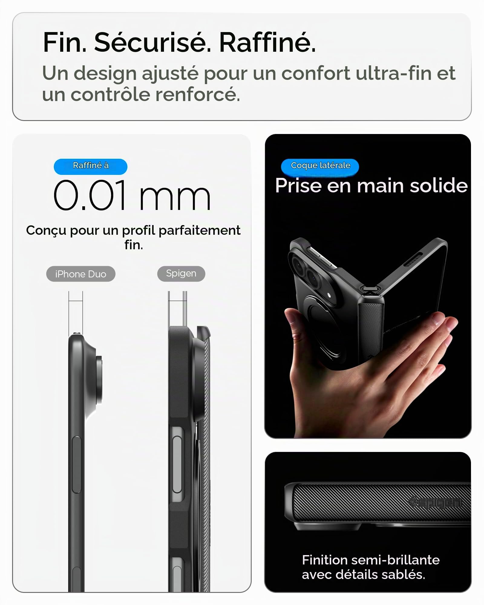 Spigen Slim Armor Pro S MagFit Coque pour iPhone Duo