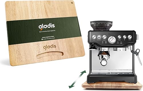 Deslizadores grandes para electrodomésticos de cocina, madera de goma de alta calidad Bandeja deslizante Gladis para cafetera y electrodomésticos