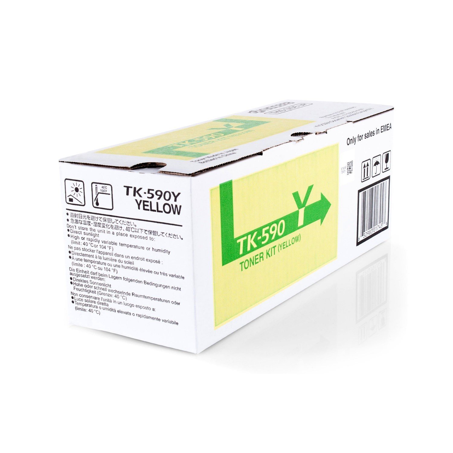 Tóner original Kyocera/Mita TK-590Y 1T02KVANL0 – 1 Cartucho de tinta – Amarillo – 5.000 páginas