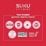 SUKU Vitamins Sugar-Free & Sugar-Alcohol-Free Keto Apple Cider Vinegar Gummies with Mother | 1020mg per Serving | ACV Gummies with B12 | Metabolism Gummies for Healthy Gut, Digestion & Energy Boosting