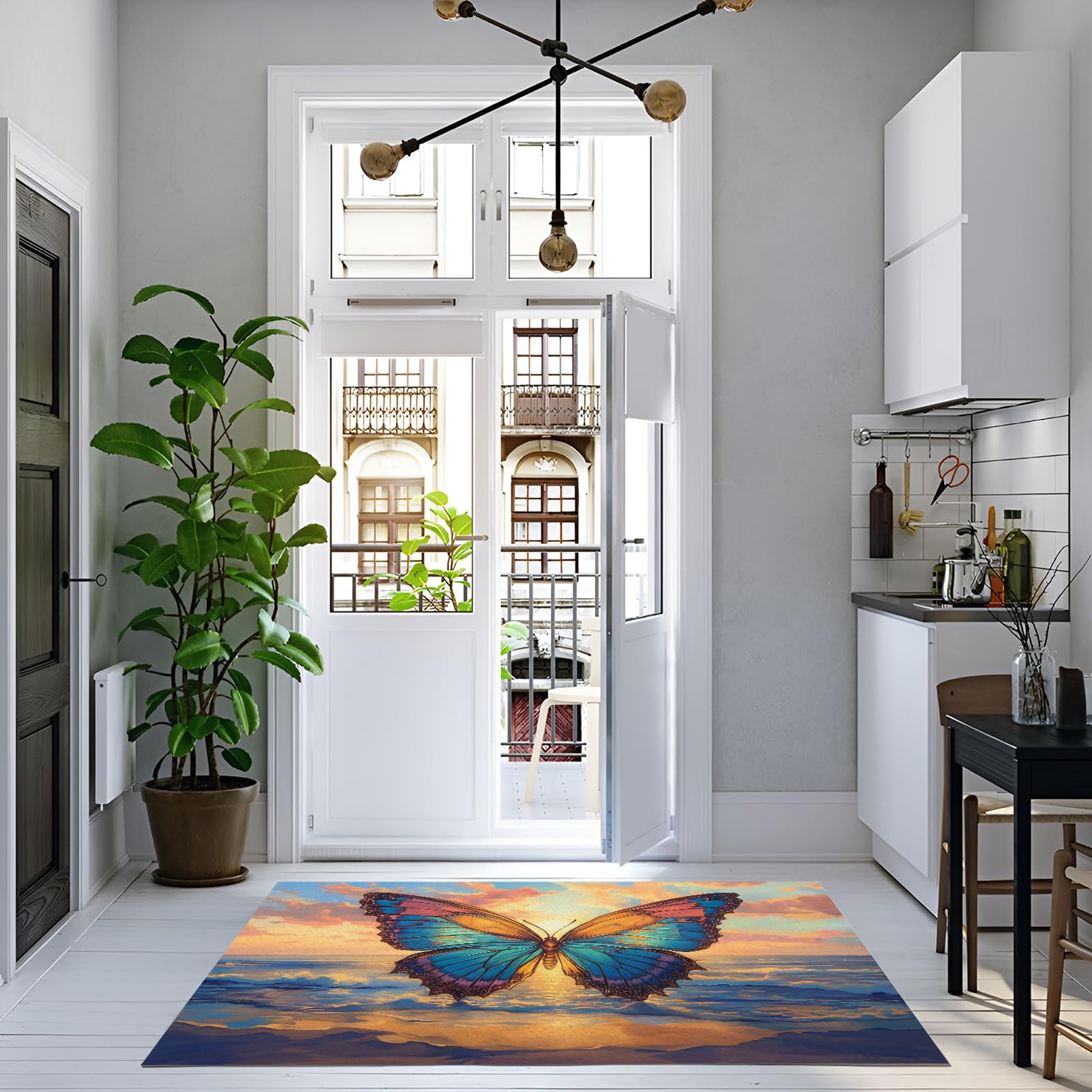 Tapis de salon coucher du soleil pour sublimer votre salle à manger