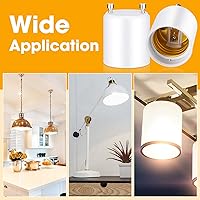Vista 5 de Roowest GU24 a E26 E27 Adaptador de bombilla convertidor de bombilla LED de Navidad GU24 (base pin) a adaptador de enchufe de bombilla estándar