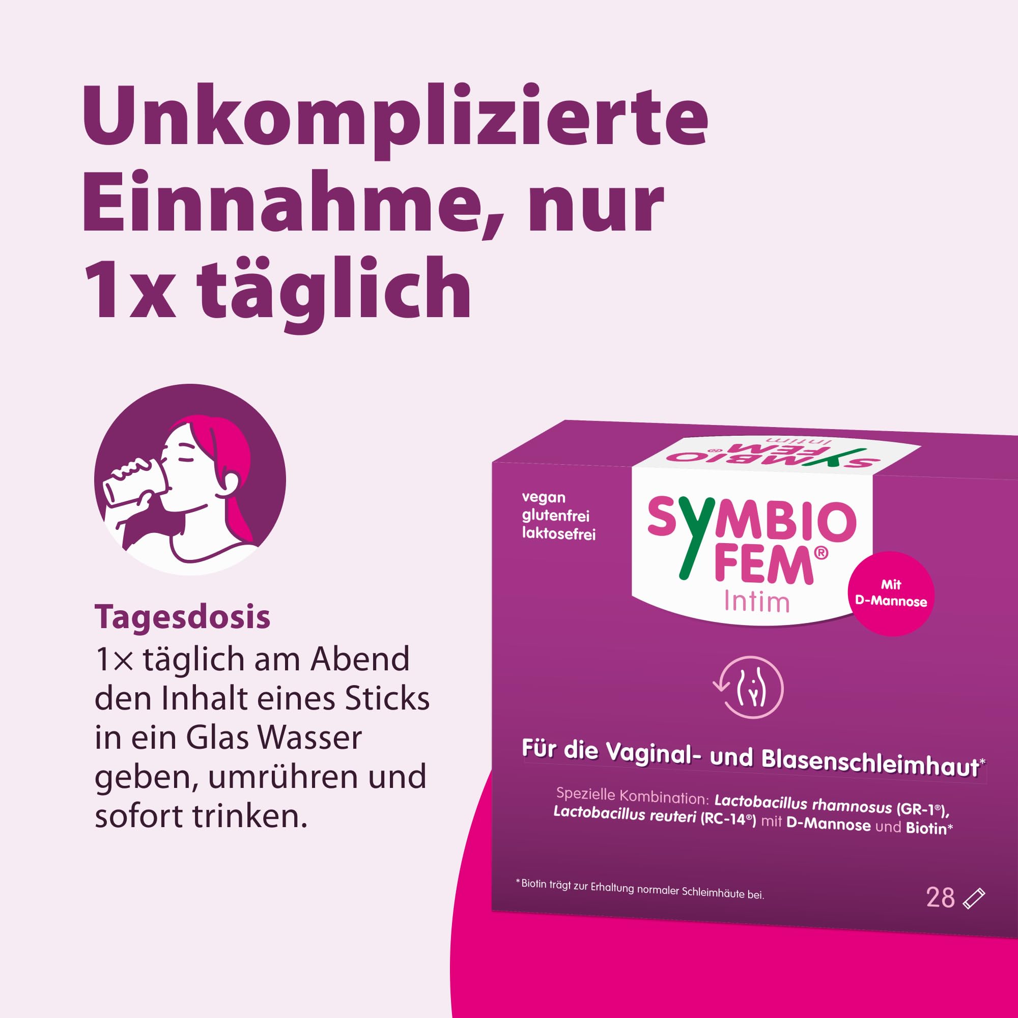 Symbiofem Intim Pulver für die Vaginal- und Blasenschleimhaut, 28 St. Beutel